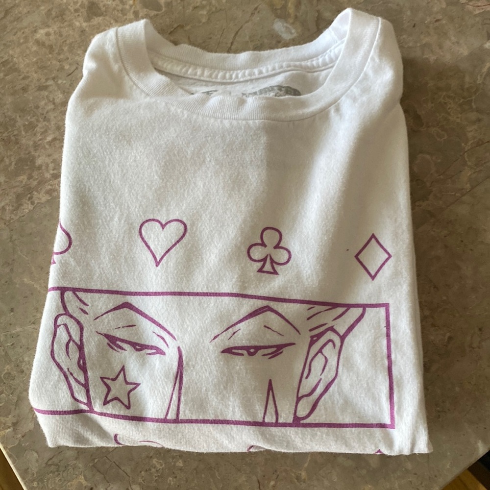 Hypo and X Hunter X Hunter Hisoka eye white t shirt size medium